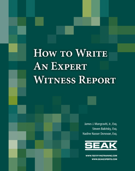 How to Write An Expert Witness Report (Hardcover Book)